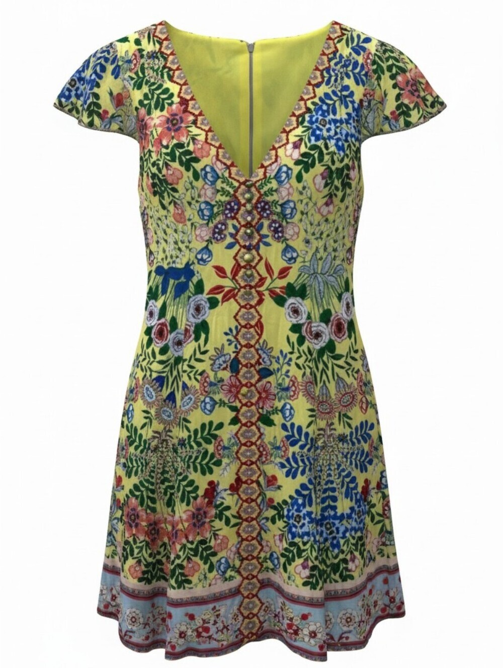 Alice + Olivia Hadley mini dress in the Wildflower/Daffodil print Size 6